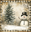 Snowman Black Checker Border Tissue Paper - Flippin Furniture
