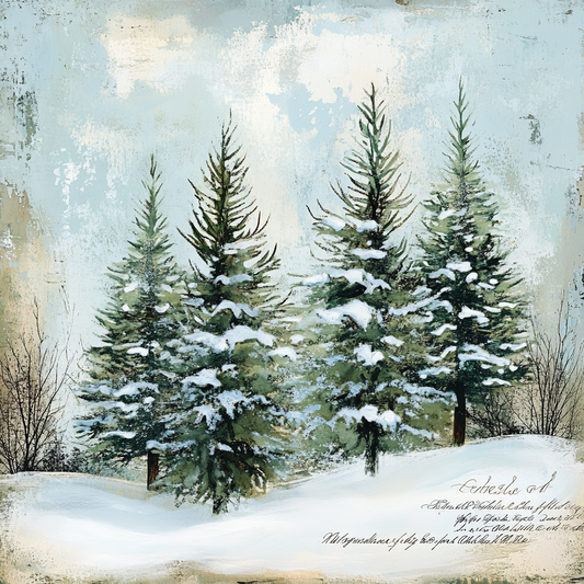 Snowy Pine Grove Tissue Paper - Flippin Furniture