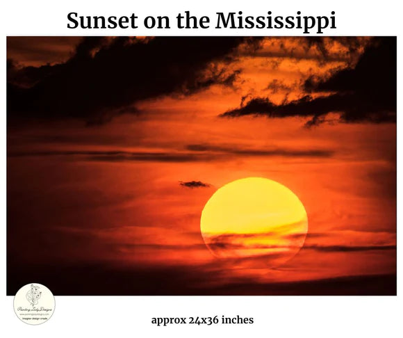Sunset on the Mississippi Decoupage Paper - Painting Lady Designs