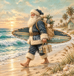 Surf's Up Santa Decoupage Paper - Flippin Furniture