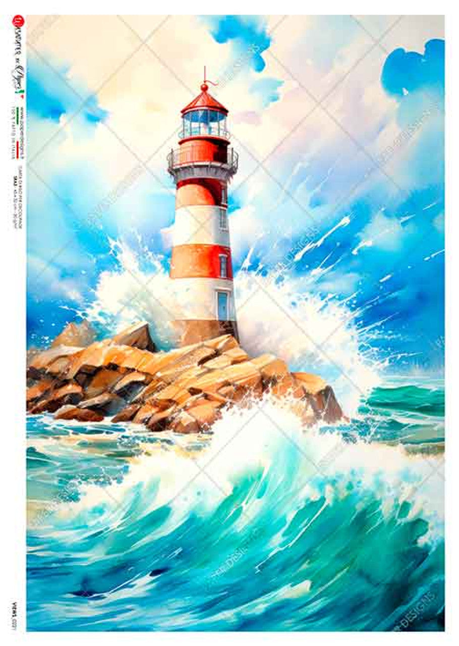 Lighthouse I Rice Paper - Paper Designs