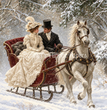 Victorian Sleigh Ride Decoupage Paper - Flippin Furniture