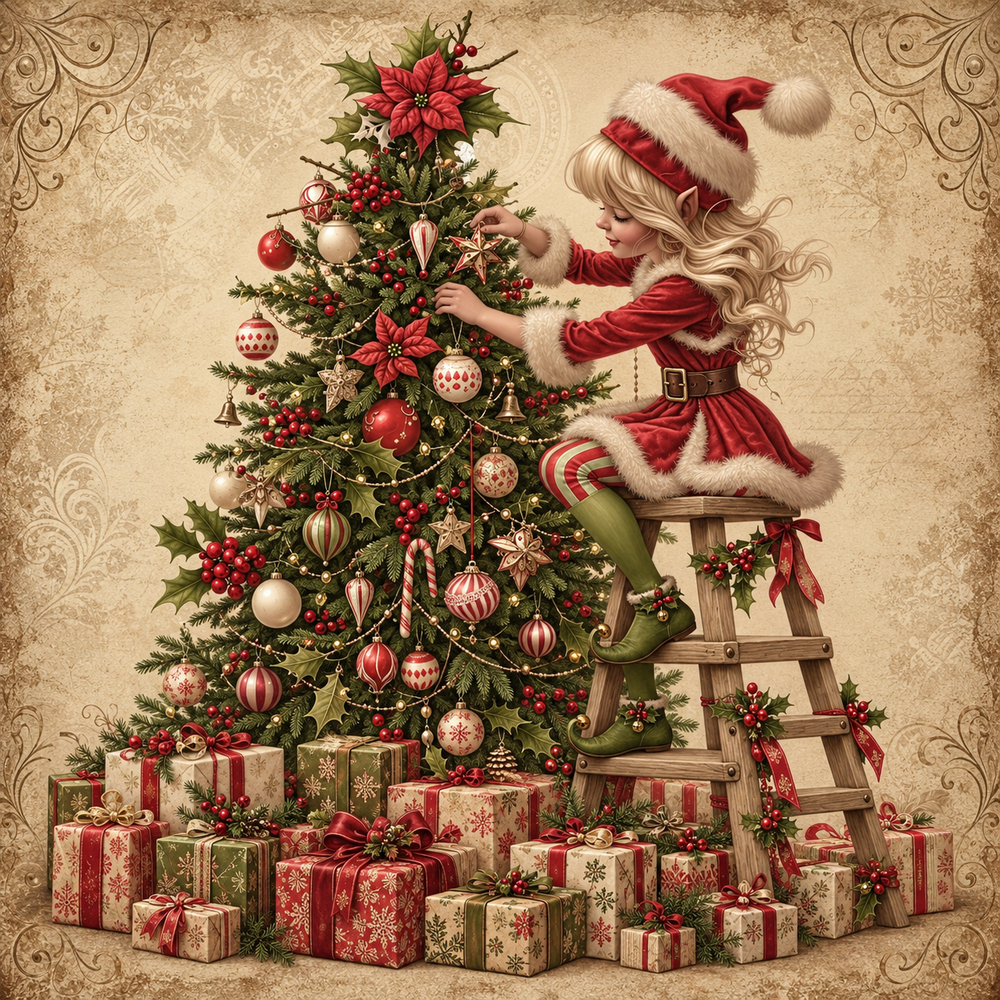 Making Spirits Bright Decoupage Paper - Flippin Furniture