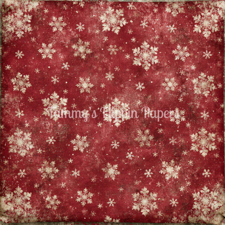 Red & Cream Snowflakes Tissue Paper - Flippin Furniture