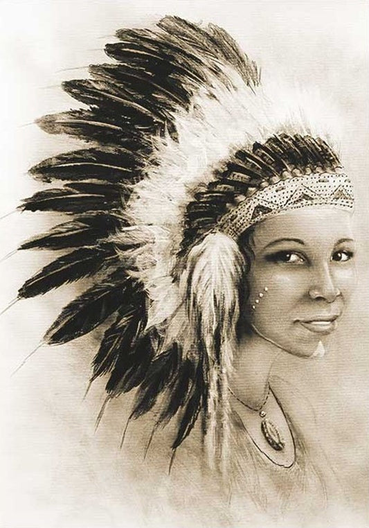 Native American Women, 3/4 View Rice Paper- Decoupage Queen