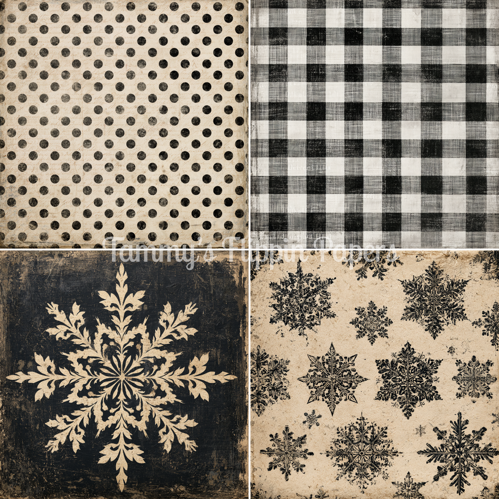 TFP Quad 0020 - Black & Cream Christmas