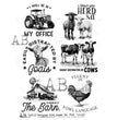 Barnyard Banter Signs Rice Paper (7541) - AB Studios