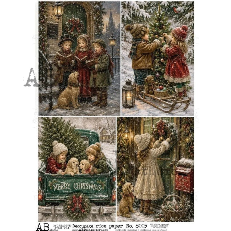 Christmas Traditions (#8005) Rice Paper- AB Studios