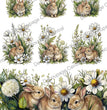 Daisy Meadow Bunnies Rice Paper (DC935) - Decoupage Central