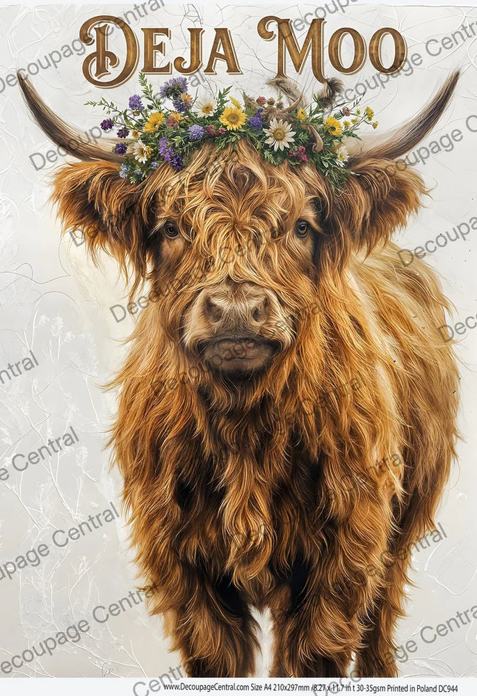 Deja Moo Rice Paper (DC944) - Decoupage Central