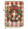 Gingerbread Wreath Christmas Sign (#6242) Rice Paper - AB Studio