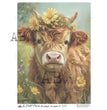 Bonny Highland Cow Rice Paper (535) - Le Petit Paris/AB Studios