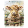 Little Highland Calf Rice Paper (#ID107) - Milky Valley