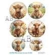 Highland Calf Multi Rice Paper (#ID1072) - Milky Valley