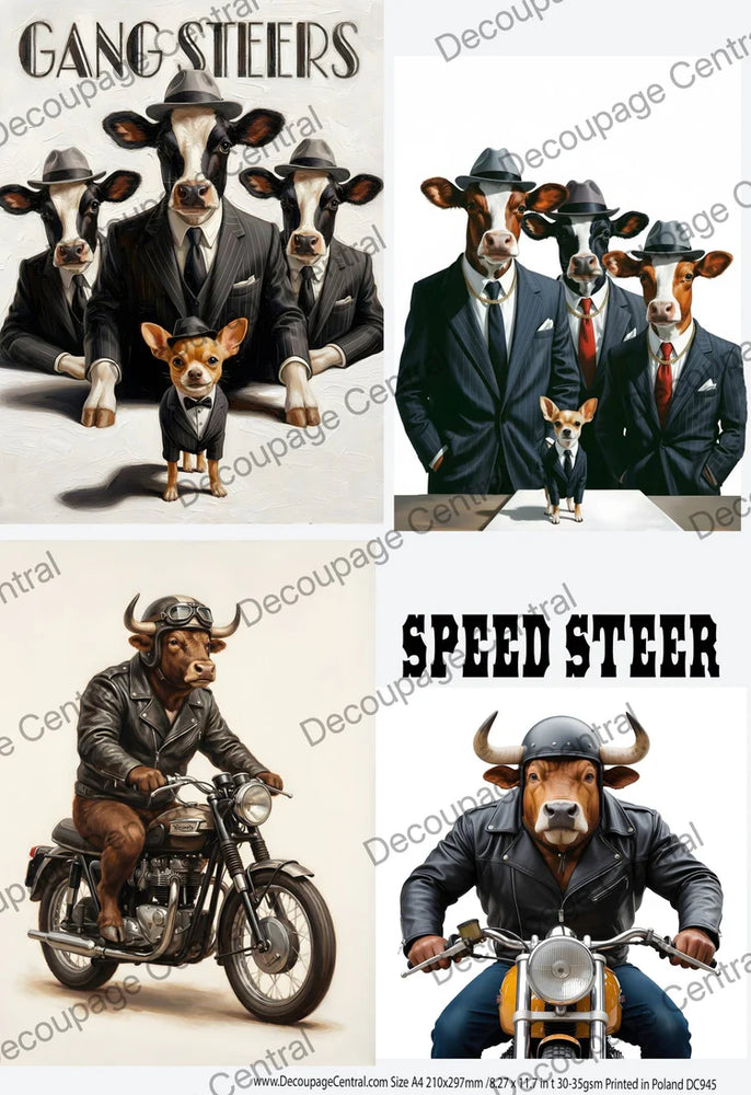 Steer Rice Paper (DC945) - Decoupage Central