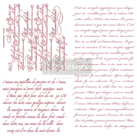 Vintage Script Stamp - ReDesign Decor Stamp