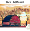 Barn - Fall Sunset Decoupage Paper - Painting Lady Designs