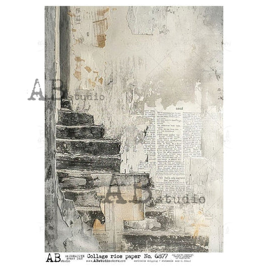 Forgotten Stairs (#6877) Rice Paper - AB Studio