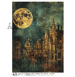 Moonrise Over Gothic Row (#6904) Rice Paper - AB Studio