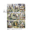 Nine Pack of Easter Lamb, Bunnies, Chicks (#4668) Rice Paper- AB Studios