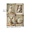 Framed Bunnies Four Pack (#4778) Rice Paper- AB Studios