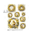 Wreath Framed Chicks (#4873) Rice Paper- AB Studios