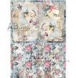 Shabby Santa & Roses 4 Pack Rice Paper (#0365) - AB Studio