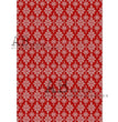Red & White Snowflakes Pattern (#0434) - AB Studios