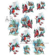 Cardinal & Deer Watercolor Scenes (#0446) - AB Studios