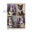 Four Kitties in Teacups (#4953) Rice Paper- AB Studios