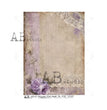 Lavender Roses & Old Paper (#4993) Rice Paper- AB Studios