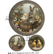 Round Easter Window Scenes(#6337) Rice Paper - AB Studios