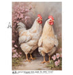 Spring Chickens in Bloom/Pastel Farm Portrait (#6545) Rice Paper - AB Studios