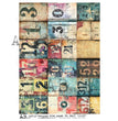 Numbers Collage Grid Edition (#6697) Rice Paper - AB Studios