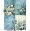 Blue Garden Quartet Rice Paper (7643) - AB Studios