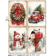 Holiday Homestead (#8047) Rice Paper- AB Studios