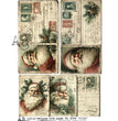 Santa's Christmas Postcards Rice Paper (#8048)- AB Studios