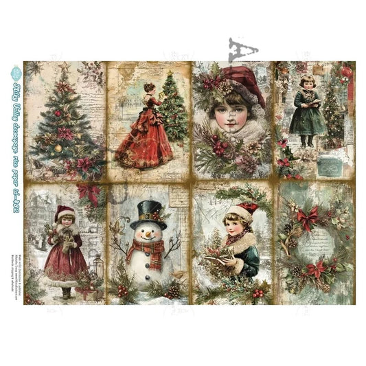 Milky Valley, Victorian Christmas Scenes (#ID482) Rice Paper - Decoupage Central