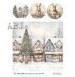 Snowy Village Houses (#ID499) Rice Paper - Milky Valley