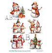 Cozy Snowmen Crew Multi (#ID801) Rice Paper - Milky Valley
