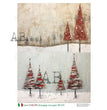 Red Christmas Tree (#234) Rice Paper- Carte Italiano