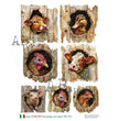 Barnyard Windows Rice Paper (764) - Carte Italiano