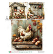 Autumn Roost Rice Paper (766) - Carte Italiano