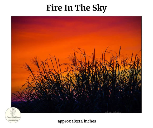 Fire in the Sky Decoupage Paper - Painting Lady Designs