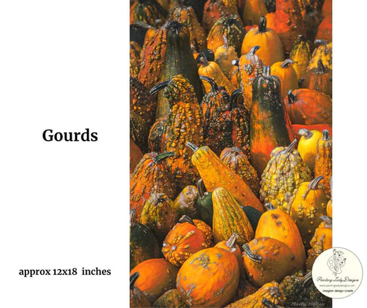 Gourds Decoupage Paper - Painting Lady Designs