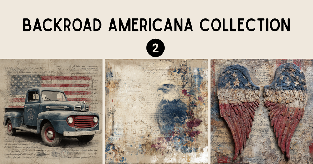 Backroad Americana Collection – Patriotic Paper Bundle 2 (Set of 3)