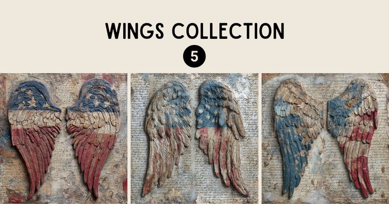 Wings Collection – Patriotic Paper Bundle 5 (Set of 3)