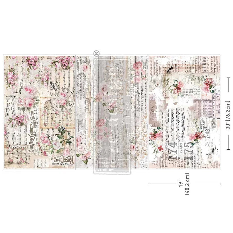 Shabby Chic Sheets Decoupage Decor Tissue Paper Pack - ReDesign with Prima