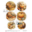 Pumpkin Porch Rounds Rice Paper (234) - Le Petit Paris/AB Studios