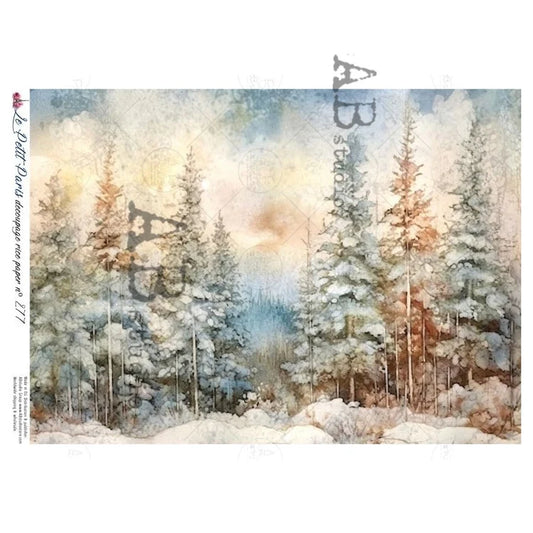 Winter Forest Whisper Rice Paper (277) - Le Petit Paris/AB Studios